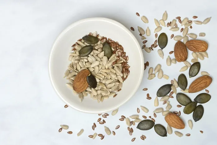 Framed Print : Kernels in Shell Print: Mixed Nuts and Seeds