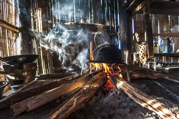 Framed Print : Bamboo Kitchen Print, Northern Thailand