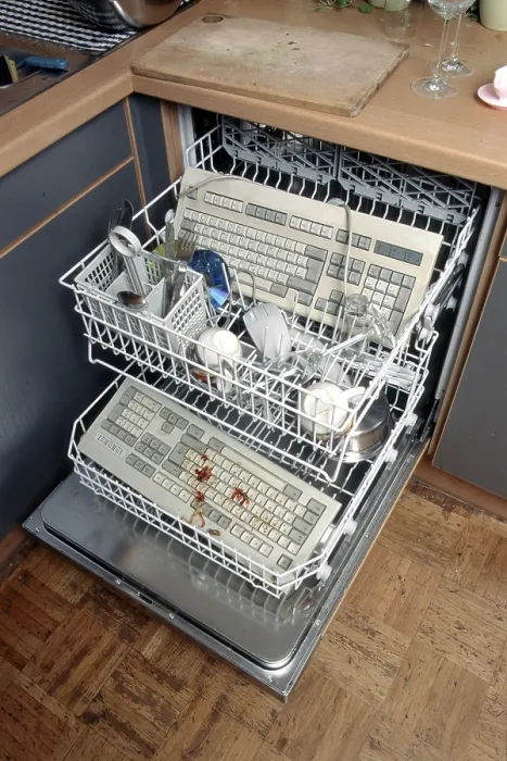 Framed Print : Keyboard Dishwasher Print Framed Print : Keyboard Dishwasher Print