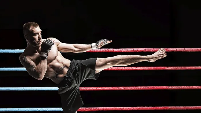 Framed Print : Kickboxer in the Ring Print - Muay Thai and MMA Influence Framed Print : Kickboxer in the Ring Print - Muay Thai and MMA Influence