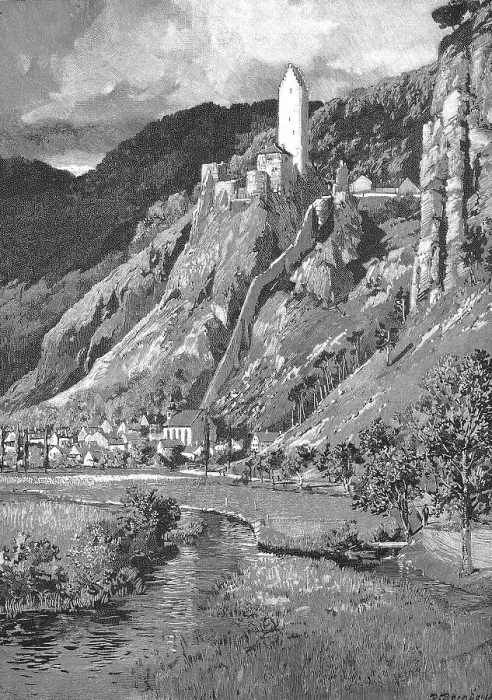 Framed Print : Kipfenberg and the Devil's Wall Print, Altmuehl Valley, Upper Bavaria