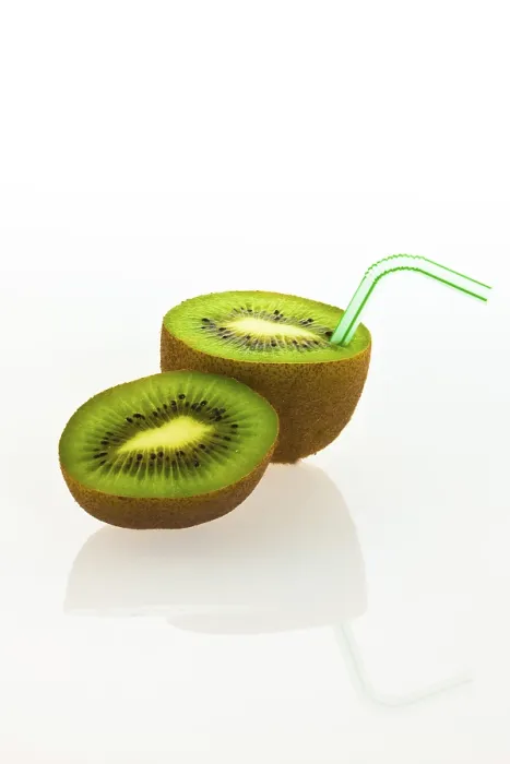 Framed Print : Kiwi Fruit Print with Drinking Straw Framed Print : Kiwi Fruit Print with Drinking Straw