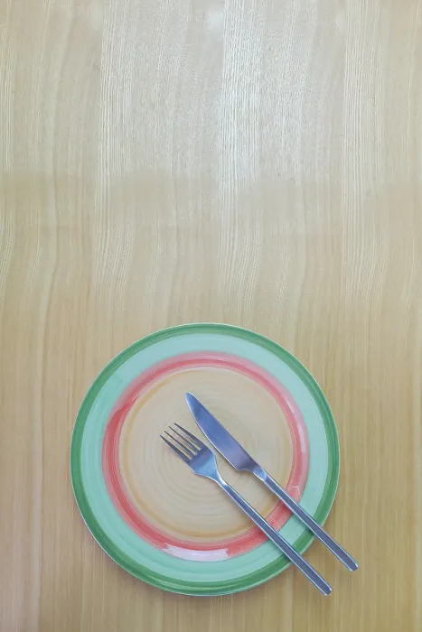 Framed Print : Table Setting Print - Knife, Fork and Plate Framed Print : Table Setting Print - Knife, Fork and Plate