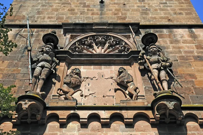 Framed Print : Heidelberg Castle Print: Knight Figures Above Gate Tower Framed Print : Heidelberg Castle Print: Knight Figures Above Gate Tower