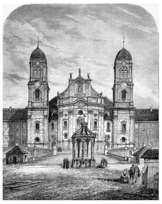 Framed Print : Vintage Print of Our Lady of the Hermits (Einsiedeln) Framed Print : Vintage Print of Our Lady of the Hermits (Einsiedeln)