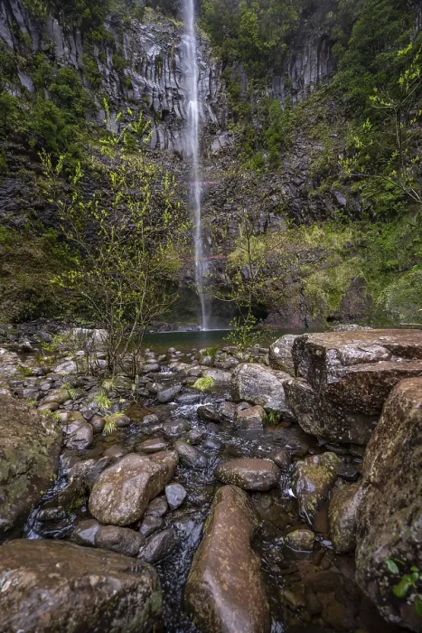 Framed Print : Lagoa do Vento with Upper Risco Waterfall Print, Madeira, Portugal Framed Print : Lagoa do Vento with Upper Risco Waterfall Print, Madeira, Portugal