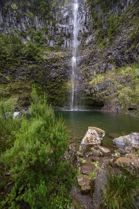 Framed Print : Lagoa do Vento with Upper Risco Waterfall Print, Madeira, Portugal Framed Print : Lagoa do Vento with Upper Risco Waterfall Print, Madeira, Portugal