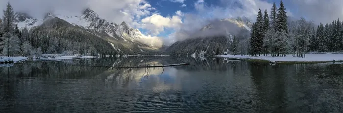Framed Print : Lake Antholz Print, Italy Framed Print : Lake Antholz Print, Italy