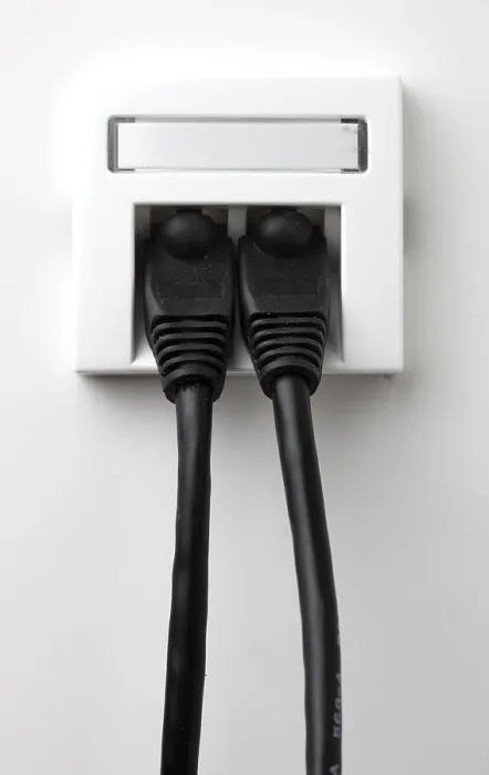 Framed Print : Print of LAN Cable in Socket for Network Connection Framed Print : Print of LAN Cable in Socket for Network Connection