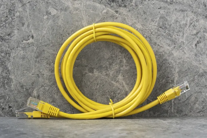 Framed Print : Ethernet Cables Print on Stone Background Framed Print : Ethernet Cables Print on Stone Background
