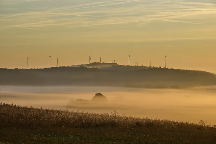 Framed Print : Landscape Print: Wind Turbines at Sunrise, Hohefeld, Germany Framed Print : Landscape Print: Wind Turbines at Sunrise, Hohefeld, Germany