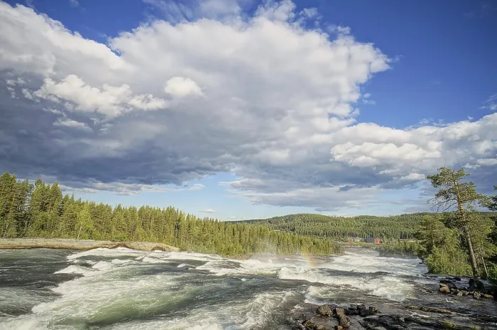 Framed Print : Landscape with River and Clouds Print Framed Print : Landscape with River and Clouds Print
