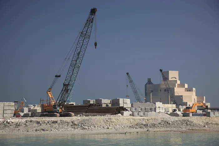 Framed Print : Large Construction Site in Doha Print (2018) Framed Print : Large Construction Site in Doha Print (2018)