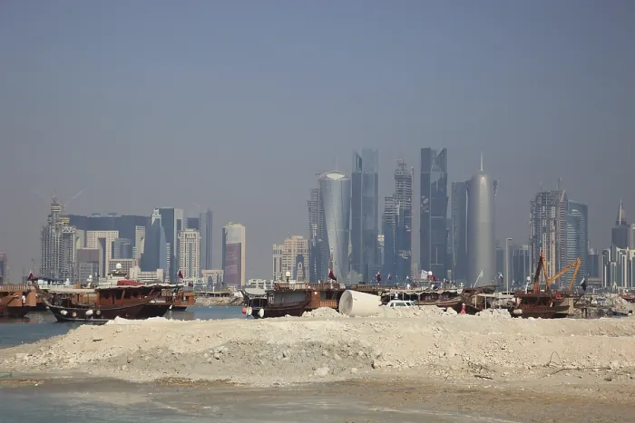 Framed Print : Large Construction Site in Doha Print, Qatar (2018) Framed Print : Large Construction Site in Doha Print, Qatar (2018)