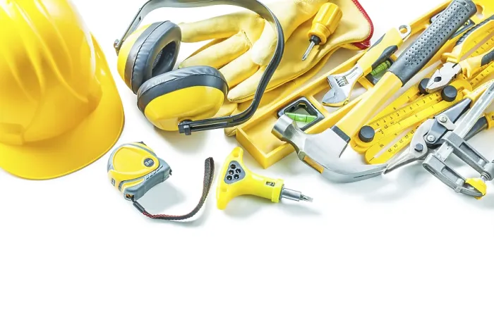 Framed Print : Large Yellow Construction Tools Print Framed Print : Large Yellow Construction Tools Print