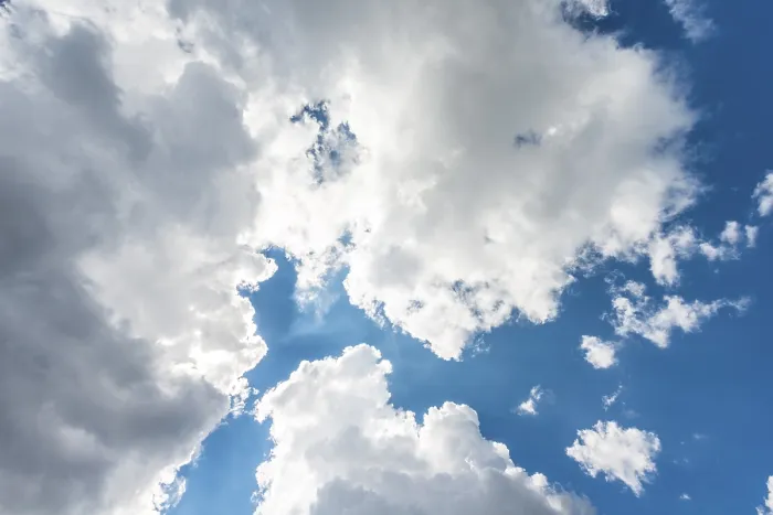 Framed Print : Large White Clouds Against Blue Sky Print Framed Print : Large White Clouds Against Blue Sky Print