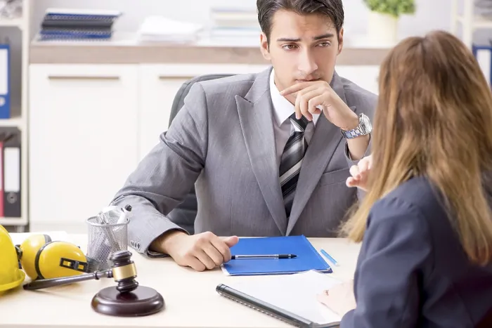 Framed Print : Lawyer Print: Client Consultation in Office Framed Print : Lawyer Print: Client Consultation in Office