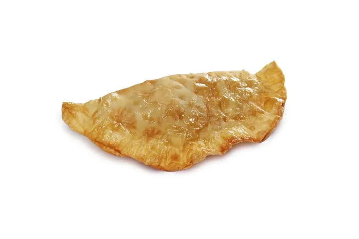 Framed Print : Print of Cheburek with Meat Menu Layout on White Background Framed Print : Print of Cheburek with Meat Menu Layout on White Background