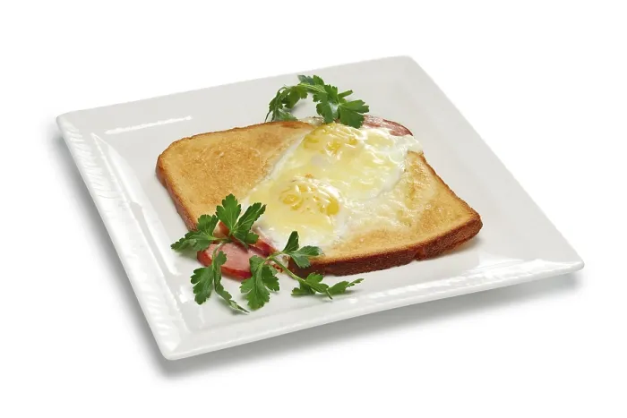 Framed Print : Fried Egg with Ham Print Layout Framed Print : Fried Egg with Ham Print Layout