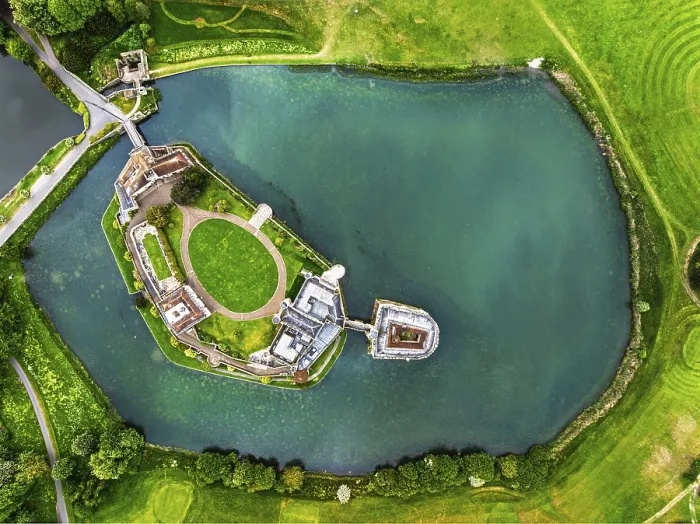 Framed Print : Top Down Print of Leeds Castle, Kent, England Framed Print : Top Down Print of Leeds Castle, Kent, England