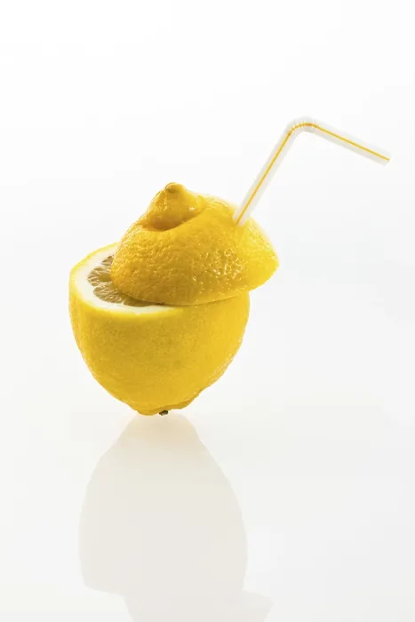 Framed Print : Lemon with a Drinking Straw Print Framed Print : Lemon with a Drinking Straw Print