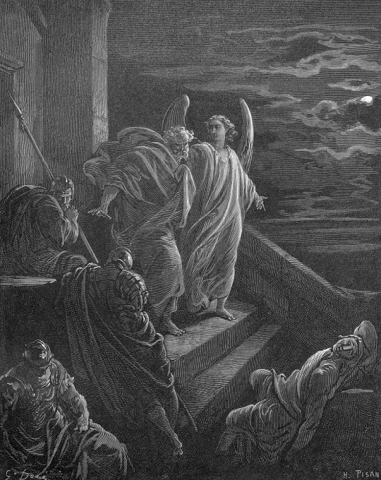 Framed Print : The Liberation of Peter from Prison Print, Acts 12:9 Framed Print : The Liberation of Peter from Prison Print, Acts 12:9