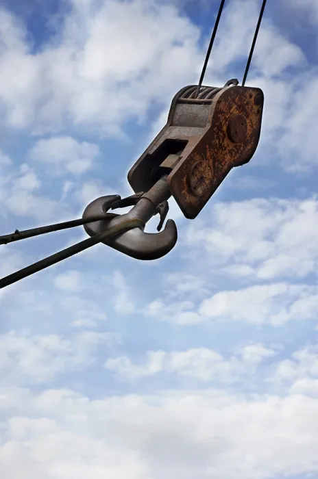 Framed Print : Lifting Hook Print - Industrial Equipment Framed Print : Lifting Hook Print - Industrial Equipment