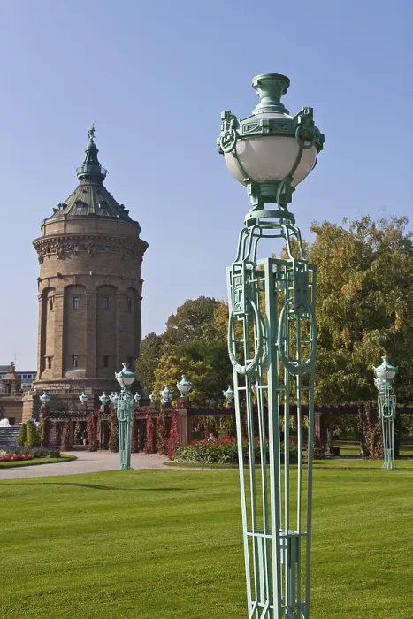 Framed Print : Art Nouveau Light Post in Mannheim, Germany Print Framed Print : Art Nouveau Light Post in Mannheim, Germany Print