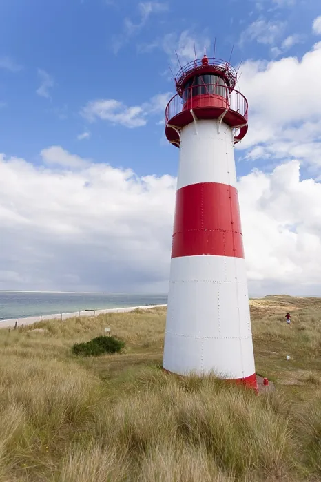 Framed Print : Ellenbogen Lighthouse Print, Sylt Island, North Sea