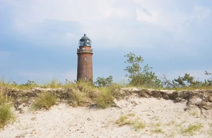 Framed Print : Lighthouse Darsser Ort Print, Germany Framed Print : Lighthouse Darsser Ort Print, Germany