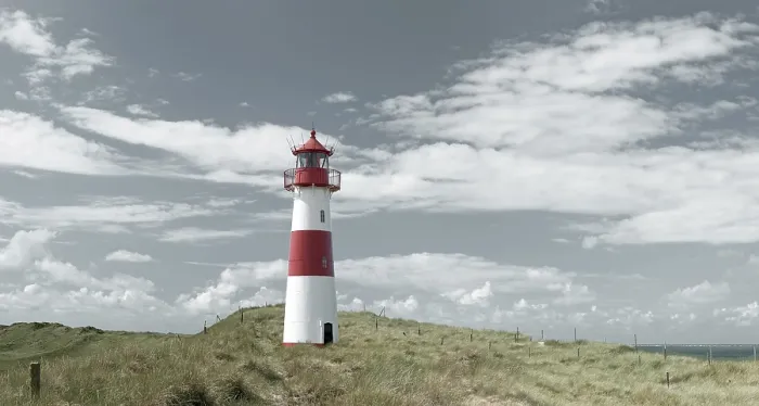 Framed Print : Ellenbogen Lighthouse Print, Sylt Island, North Sea Framed Print : Ellenbogen Lighthouse Print, Sylt Island, North Sea