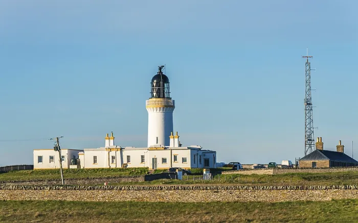 Framed Print : Noss Head Lighthouse Keepers Cottage Print, Scotland Framed Print : Noss Head Lighthouse Keepers Cottage Print, Scotland