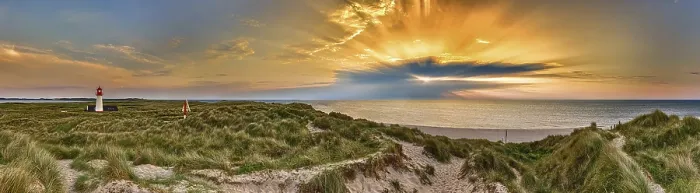 Framed Print : Lighthouse List-West at Sunset Print, Sylt Island, Germany Framed Print : Lighthouse List-West at Sunset Print, Sylt Island, Germany