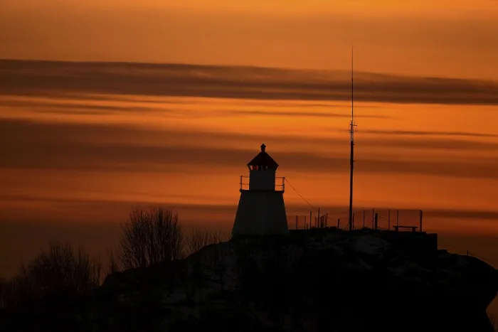 Framed Print : Lodingen in Ofoten Lighthouse Print