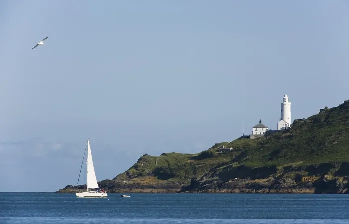 Framed Print : Start Point Lighthouse Print, Cornwall, England