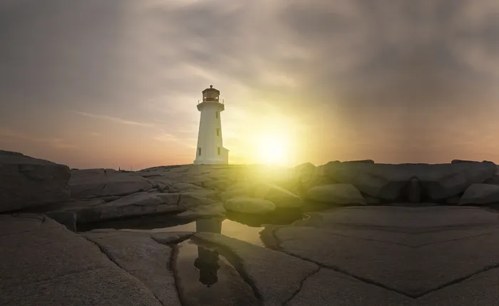 Framed Print : Lighthouse Print: Sunset Ocean Scene Framed Print : Lighthouse Print: Sunset Ocean Scene