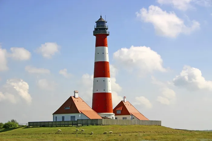 Framed Print : Westerhever Lighthouse Print Framed Print : Westerhever Lighthouse Print