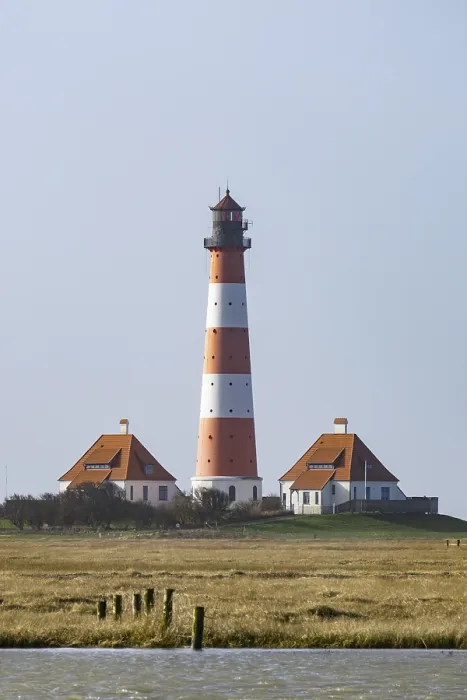 Framed Print : Westerhever Lighthouse Print, Germany Framed Print : Westerhever Lighthouse Print, Germany
