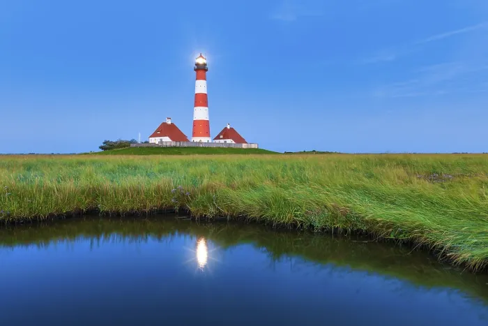 Framed Print : Westerhever Lighthouse Print, Northern Germany Framed Print : Westerhever Lighthouse Print, Northern Germany