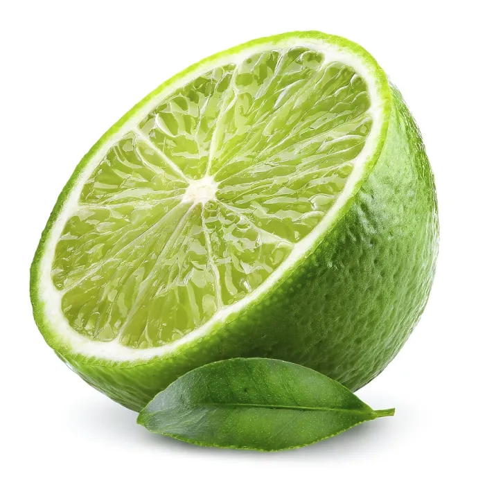 Framed Print : Lime with Leaf Print Isolated on White Background Framed Print : Lime with Leaf Print Isolated on White Background