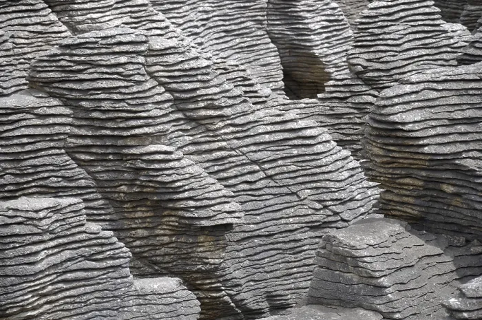 Framed Print : Pancake Rocks Limestone Formations Print, New Zealand