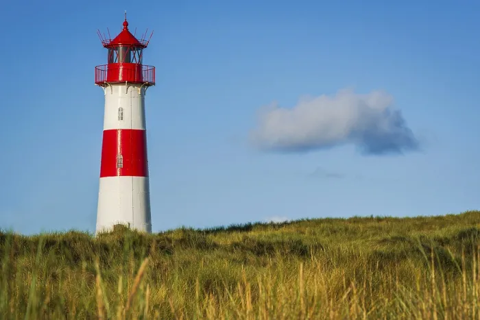 Framed Print : The Lister lighthouse at Ellenbogen, Sylt Island Print Framed Print : The Lister lighthouse at Ellenbogen, Sylt Island Print