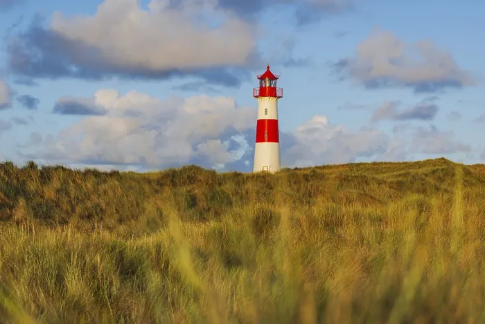 Framed Print : The Lister lighthouse at Ellenbogen, Sylt Island Print Framed Print : The Lister lighthouse at Ellenbogen, Sylt Island Print