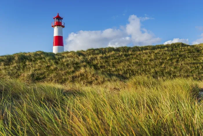 Framed Print : The Lister lighthouse at Ellenbogen, Sylt Island Print Framed Print : The Lister lighthouse at Ellenbogen, Sylt Island Print