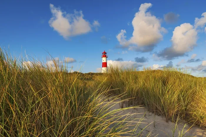 Framed Print : The Lister lighthouse at Ellenbogen Print, Sylt Island Framed Print : The Lister lighthouse at Ellenbogen Print, Sylt Island