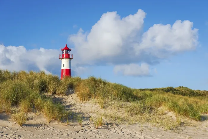 Framed Print : The Lister lighthouse at Ellenbogen Print, Sylt Island Framed Print : The Lister lighthouse at Ellenbogen Print, Sylt Island