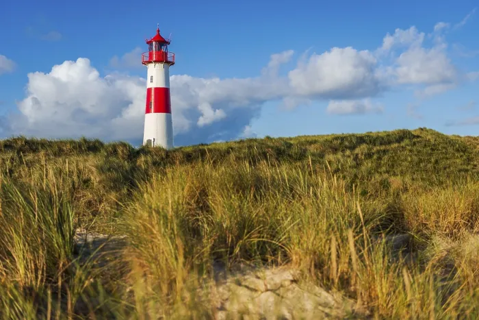 Framed Print : The Lister lighthouse at Ellenbogen, Sylt Island print Framed Print : The Lister lighthouse at Ellenbogen, Sylt Island print