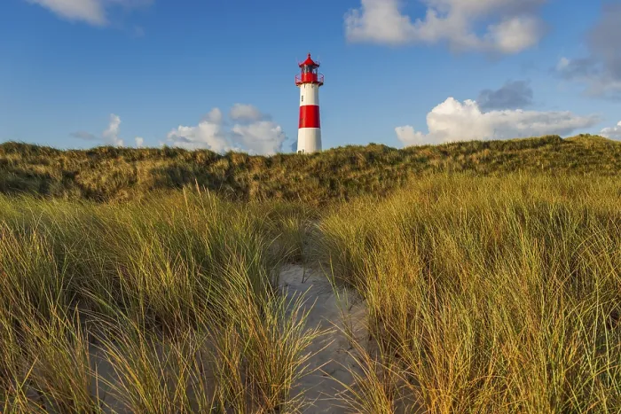 Framed Print : The Lister lighthouse at Ellenbogen Print, Sylt Island Framed Print : The Lister lighthouse at Ellenbogen Print, Sylt Island