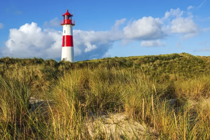 Framed Print : The Lister lighthouse at Ellenbogen Print, Sylt Island Framed Print : The Lister lighthouse at Ellenbogen Print, Sylt Island