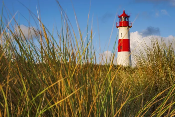 Framed Print : The Lister lighthouse at Ellenbogen Print, Sylt Island Framed Print : The Lister lighthouse at Ellenbogen Print, Sylt Island